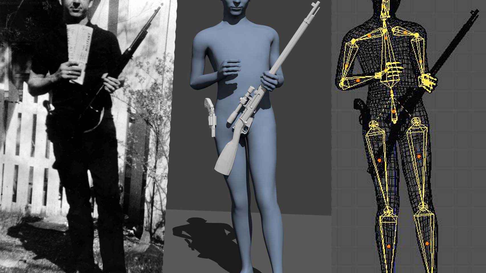 Lee Harvey Oswald, la polémica foto y sus modelos 3D.