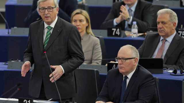 El presidente de la CE, Jean-Claude Juncker, en el debate sobre medidas antiterroristas.