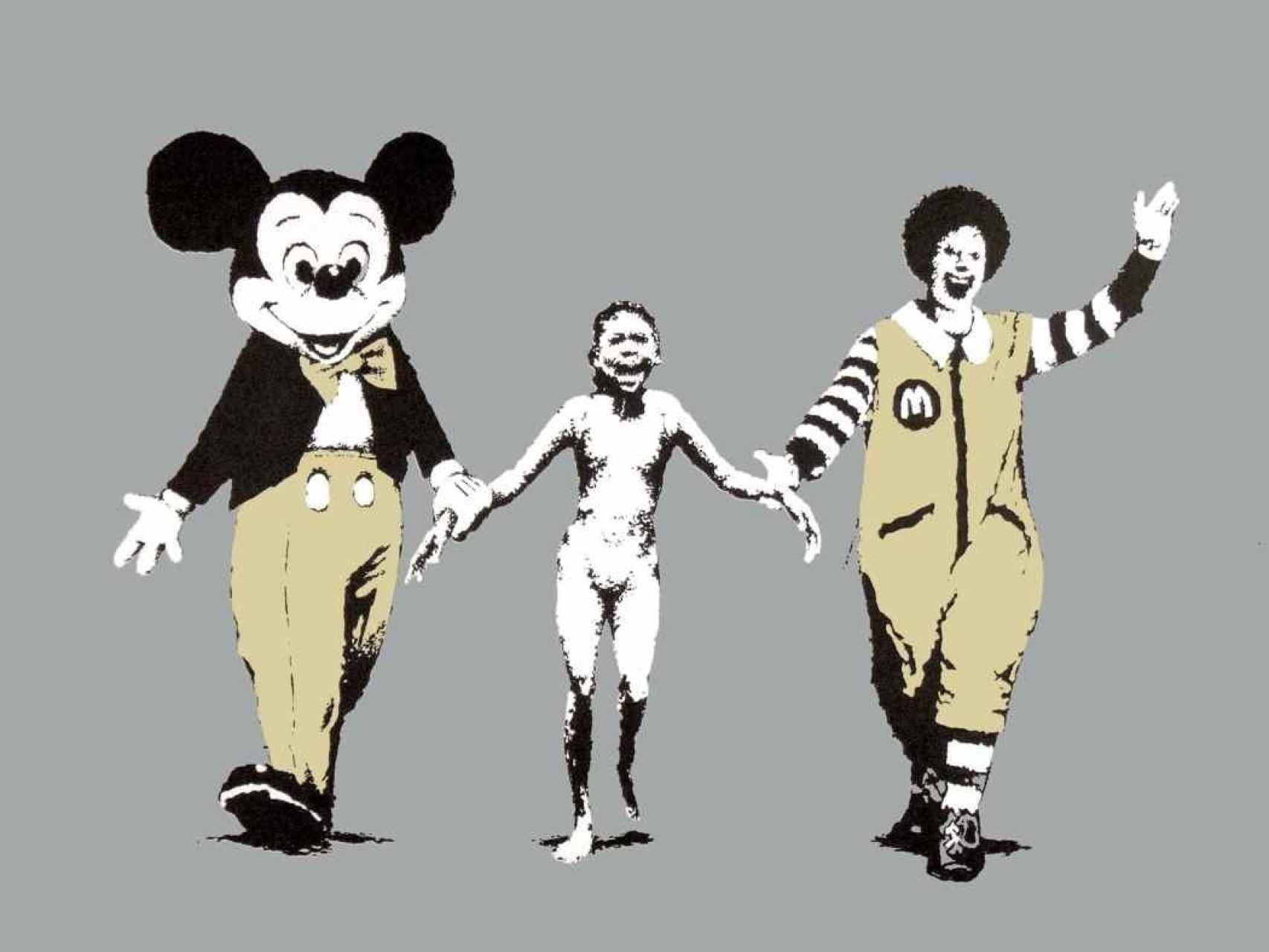Una de las obras más conocidas de Banksy