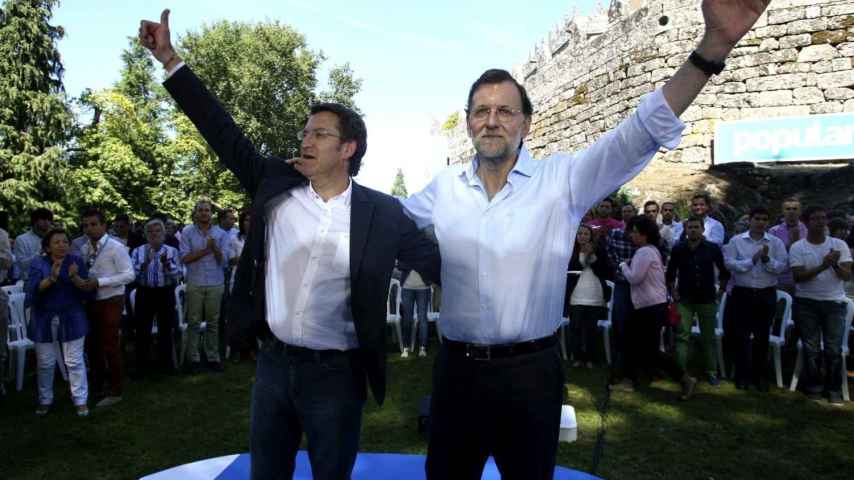 Los líderes del PP nacional y gallego, Mariano Rajoy y Alberto Núñez Feijóo.