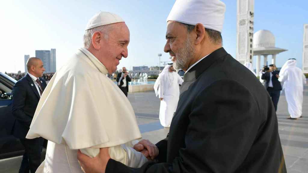 El papa Francisco y Ahmed al Tayeb, imán de Al Azhar