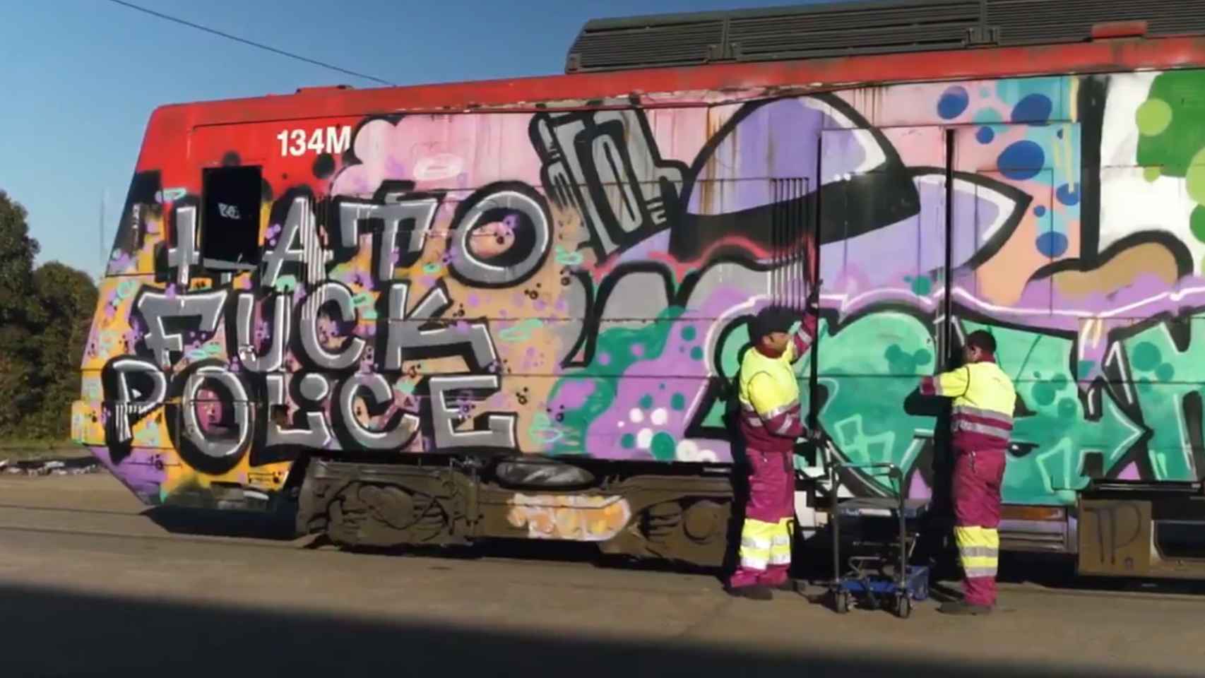 La obra "más cara" de ARCO la paga Renfe: un grafiti de 15 