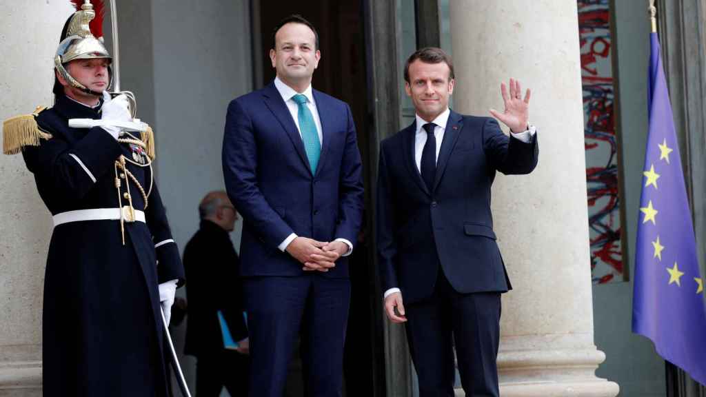 Resultado de imagen para Fotos de El presidente de Francia y el primer ministro de Irlanda