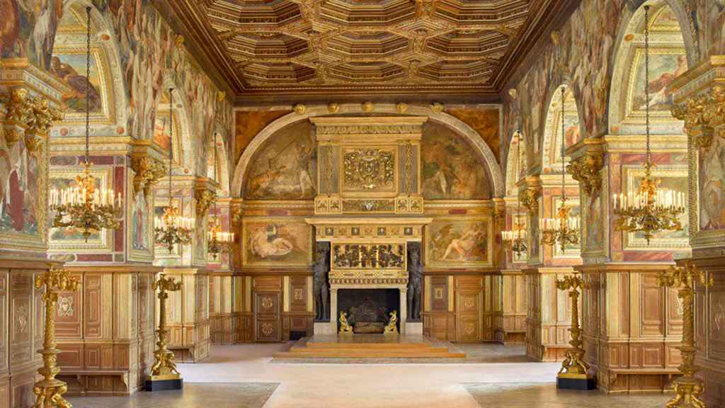 Uno de los salones del Palacio de Fontainebleau.